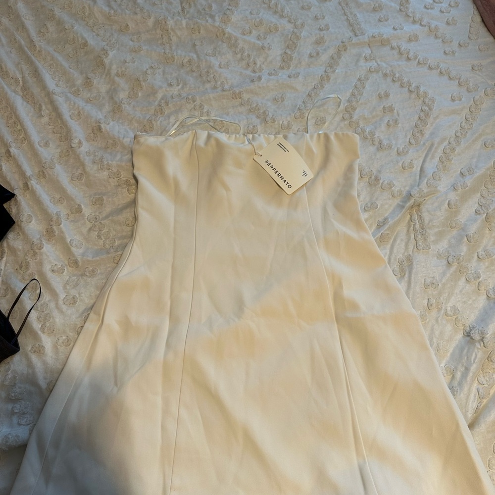 Peppermayo Cream Strapless Sheath Dress for Brides